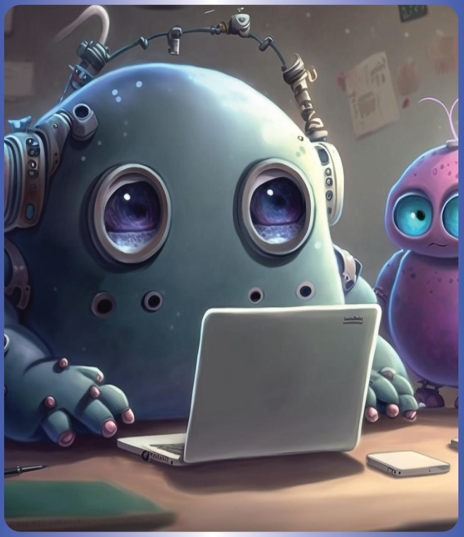 Computadora ejecutando rutinas de comparación